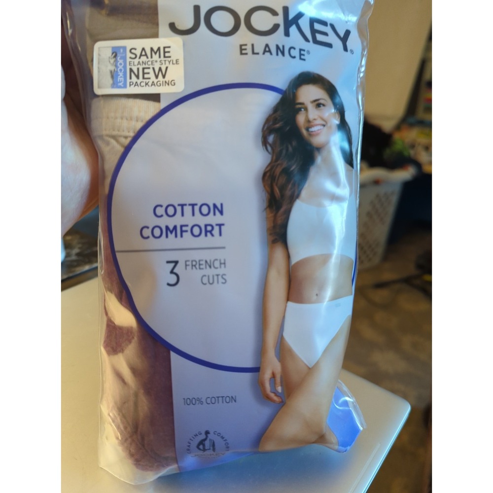 Jockey 3-Pack Elance French Cut Panty Size 6 Cotton Comfort 100% Cotton Purple